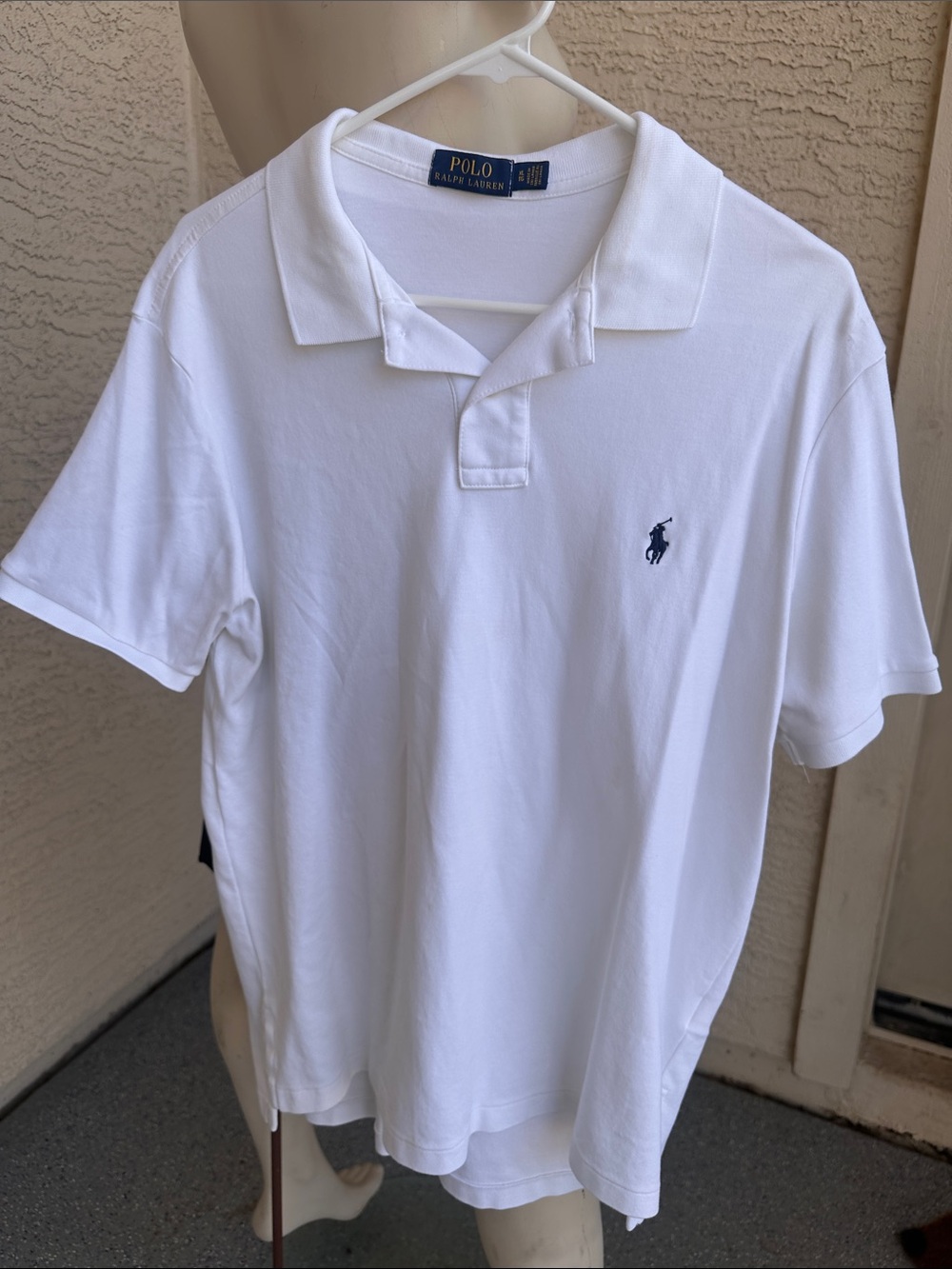 Polo by Ralph Lauren White Polo with Navy Pony Embroidery